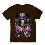 Nezuko Art Chocolate Men's T-shirt for Anime, Kimetsu No Yaiba
