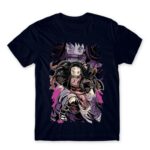 Nezuko Art Navy Men's Tee for Anime, Kimetsu No Yaiba
