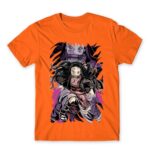 Nezuko Art Orange Men's T-shirt for Anime, Kimetsu No Yaiba