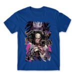 Nezuko Art Royal Blue Men's Tee for Anime, Kimetsu No Yaiba