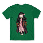Nezuko Kelly Green Men's T-shirt for Anime, Kimetsu No Yaiba