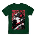 Nezuko portrait Bottle Green Men's Tee for Anime, Kimetsu No Yaiba