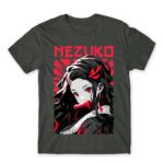 Nezuko portrait Dark Grey Men's T-shirt for Anime, Kimetsu No Yaiba