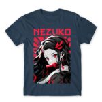Nezuko portrait Denim Men's Tee for Anime, Kimetsu No Yaiba