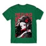 Nezuko portrait Kelly Green Men's T-shirt for Anime, Kimetsu No Yaiba