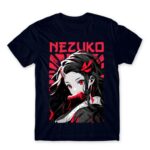 Nezuko portrait Navy Men's Tee for Anime, Kimetsu No Yaiba