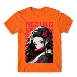 Nezuko portrait Orange Men's Tee for Anime, Kimetsu No Yaiba