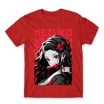 Nezuko portrait Red Men's T-shirt for Anime, Kimetsu No Yaiba