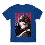 Nezuko portrait Royal Blue Men's T-shirt for Anime, Kimetsu No Yaiba