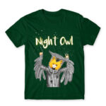 Night Owl Bottle Green Men's Tee for Anime, Original Art