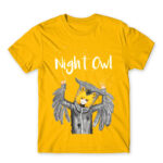 Night Owl Gold Men's T-shirt for Anime, Original Art