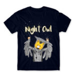 Night Owl Navy Men's Tee for Anime, Original Art