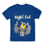 Night Owl Royal Blue Men's T-shirt for Anime, Original Art
