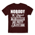 No one is perfect – courier Burgundy Men's Tee for Courier, Work