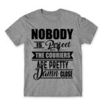 No one is perfect – courier Grey Melange Men's Tee for Courier, Work