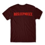 No Sleep – No Sex Burgundy Men's T-shirt for Brand Parody, Funny