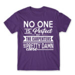 Nobody is perfect – Carpenter Dark Purple Men's Tee for Carpenter, Work