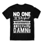 Nobody is Perfect – Physiotherapist Black Men's Tee for Physiotherapist, Work