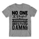 Nobody is Perfect – Physiotherapist Grey Melange Men's T-shirt for Physiotherapist, Work