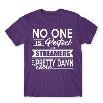 Nobody is perfect – Streamer Dark Purple Men's T-shirt for Streamer, Work