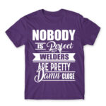 Nobody is perfect – Welding Dark Purple Men's Tee for Welder, Work