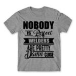 Nobody is perfect – Welding Grey Melange Men's T-shirt for Welder, Work