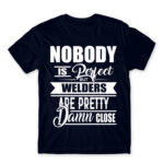 Nobody is perfect – Welding Navy Men's Tee for Welder, Work