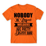 Nobody is perfect – Welding Orange Men's T-shirt for Welder, Work