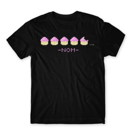 Nom nom muffin Black Men's Tee for Anime, Anime Gaming