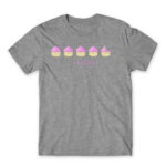 Nom nom muffin Grey Melange Men's Tee for Anime, Anime Gaming