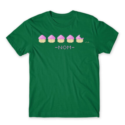 Nom nom muffin Kelly Green Men's Tee for Anime, Anime Gaming