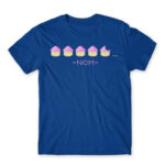 Nom nom muffin Royal Blue Men's T-shirt for Anime, Anime Gaming