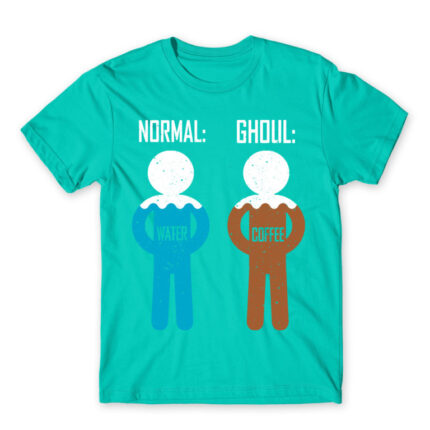 Normal – Ghoul Turquoise Men's T-shirt for Anime, Tokyo Ghoul