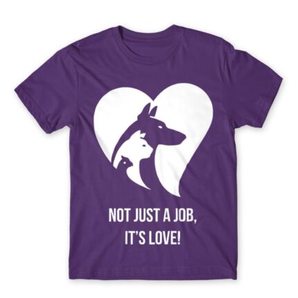 Not just a job, it’s love Dark Purple Men's Tee for Veterinary, Work