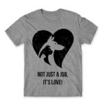 Not just a job, it’s love Grey Melange Men's T-shirt for Veterinary, Work