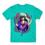 Not That Cute Turquoise Men's Tee for Anime, Original Art