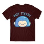 Not today – Snorlax Burgundy Men's Tee for Anime, Pokemon