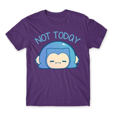 Not today – Snorlax Dark Purple Men's Tee for Anime, Pokemon