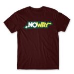 NoWay Burgundy Men's T-shirt for Brand Parody, Funny