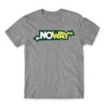 NoWay Grey Melange Men's Tee for Brand Parody, Funny