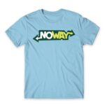 NoWay Sky Blue Men's Tee for Brand Parody, Funny