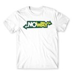 NoWay White Men's T-shirt for Brand Parody, Funny