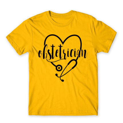 Obstetrician heart Gold Men's T-shirt for Obstetrician, Work