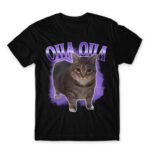 Oiia cat Black Men's Tee for Funny, Meme