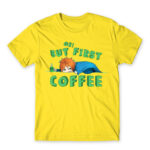Ok, but First Coffee – Boy Lemon Men's Tee for Anime, Original Character
