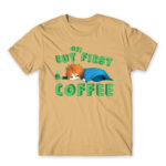 Ok, but First Coffee – Boy Sand Men's T-shirt for Anime, Original Character