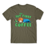 Ok, but First Coffee – Boy Zinc Men's T-shirt for Anime, Original Character