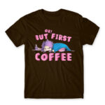 Ok, but First Coffee – Girl Chocolate Men's Tee for Anime, Original Character