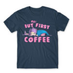 Ok, but First Coffee – Girl Denim Men's T-shirt for Anime, Original Character