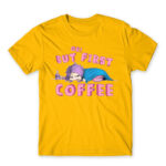 Ok, but First Coffee – Girl Gold Men's Tee for Anime, Original Character